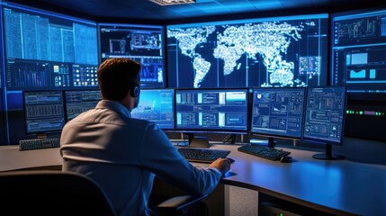 Poster - navigating the digital frontier a glimpse into cybersecurity operations in a high-tech monitoring en