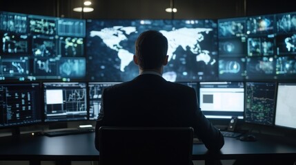 Poster - Analyzing data in a high-tech control room the role of technology in modern business operations
