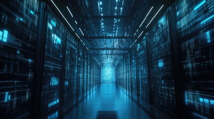 Poster - exploring the futuristic realm of data storage a deep dive into high-tech server environments and in