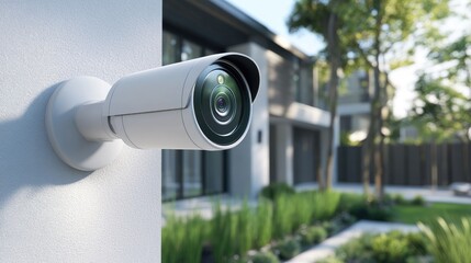 Poster - Enhancing home security with advanced camera technology in modern architecture