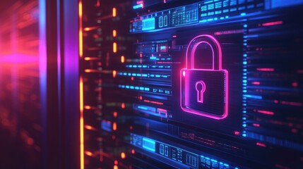 Poster - exploring cybersecurity visuals the intersection of technology and data protection in a digital age