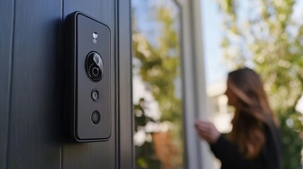 Poster - Smart home security enhancing safety with advanced video doorbell technology