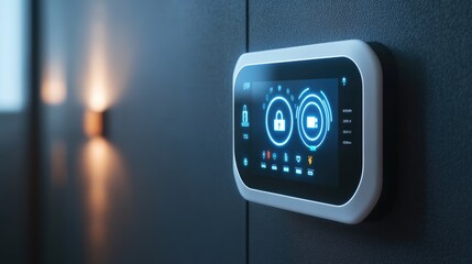 Poster - Advanced home automation exploring the features and benefits of smart security systems for modern living