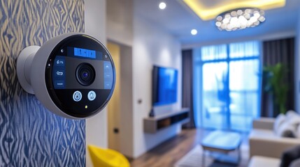 Poster - smart home technology revolutionizing security with innovative camera systems in modern living space