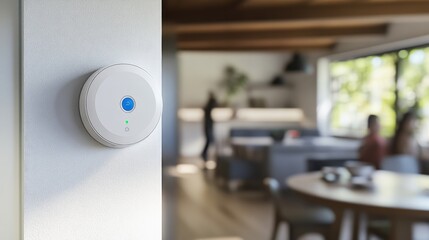 Poster - modern smart home enhancing living spaces with intelligent technology for comfort and efficiency