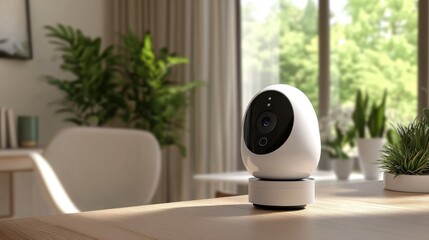 Poster - Smart home surveillance enhancing security with innovative camera technology in modern interiors