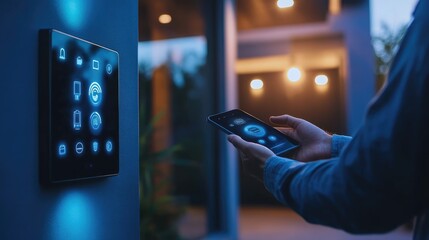 Poster - smart home control revolutionizing living spaces with advanced technology and seamless mobile integr