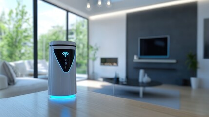 Poster - modern smart home device enhancing connectivity and comfort in contemporary living spaces