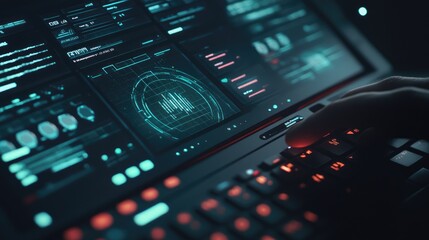 Poster - exploring the intricacies of cybersecurity a glimpse into high-tech monitoring and data management
