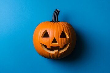 Poster - Minimalist pumpkin on a clean background, with subtle shading, symbolizing the quiet charm of November