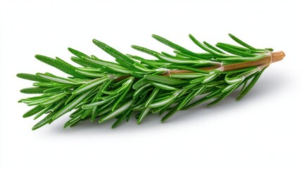 A photostock images of fresh green rosemary sprigs, isolated on white background, High Quality