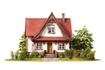 Canvas Print - House architecture building cottage.