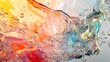 © Kenny Parker - Gel splash with floating bubbles and droplets in a transparent fluid form creating an abstract composition