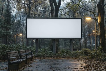 hyper realistic photo of  billboard blank for outdoor advertising poster or blank billboard for advertisement.   , copy space for text,