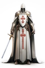 Canvas Print - Templar knight costume sword adult.