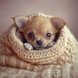 © pimpat - Tiny Chihuahua Puppy Peeking from Pocket