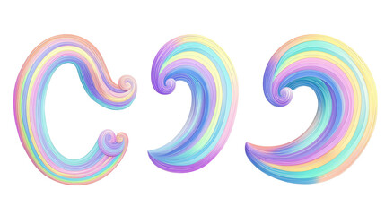 Poster - Groovy Retro Stripes on Transparent Background Generative AI