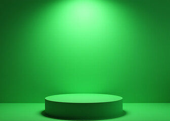Aufkleber - Simple green podium design is ideal for events requiring minimal visual distraction and a clean aesthetic appeal.