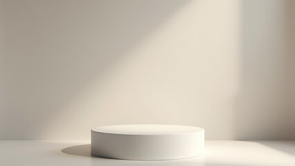 Aufkleber - Simple podium display with neutral background aesthetics for effective presentations.