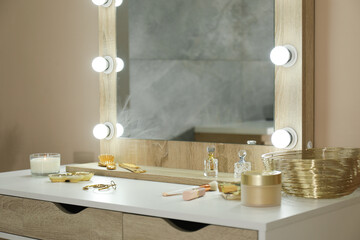 Wall Mural - Stylish dressing table with mirror in room