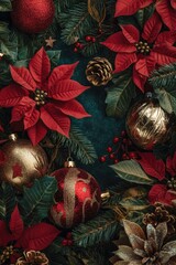 Wall Mural - Christmas Decorations Table Close Up