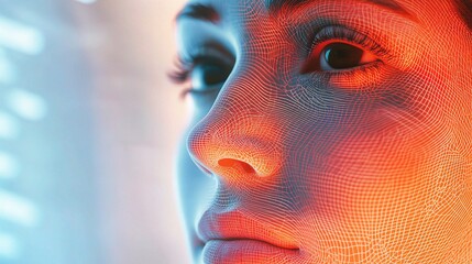 Poster - Digital Face Contouring Concept with Lifting Lines