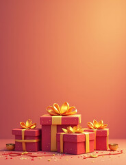 Poster - Rakhi gifts have minimal design elements on a smart business flat background with copy space illustration for bhai dooj celebrations