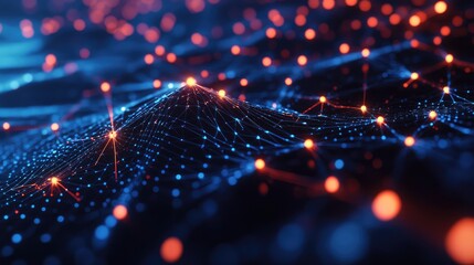 Poster - exploring the depths of digital landscapes a visual representation of data flow and connectivity in 