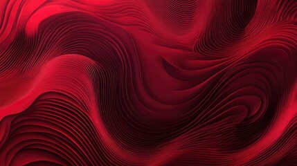 Poster - Abstract red waves a dynamic flow of energy and emotion in modern design