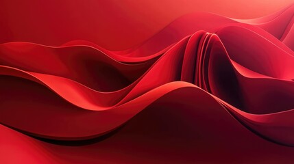 Poster - Captivating red waves a visual journey through fluid dynamics and color expression