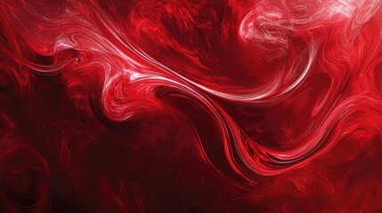Poster - Dynamic red swirls a captivating abstract representation of energy and movement