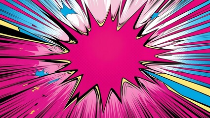 Wall Mural - Abstract pink comic style background. Generative Ai.