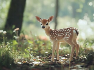 Sticker - Fawn in Forest