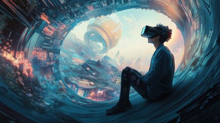 Poster - A digital artist creating immersive virtual reality experiences that blend art, technology, and storytelling