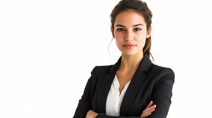 Canvas Print - Young Professional Woman in Business Attire