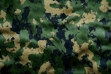 Canvas Print - Abstract background of green military texture camouflaged background