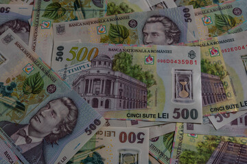 500 LEI banknote details - Romanian money