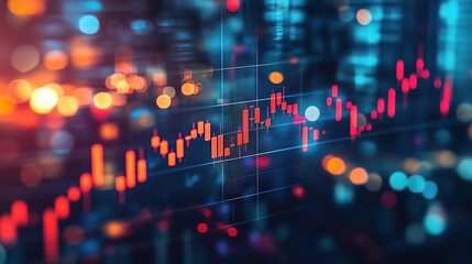 Poster - Abstract Stock Market Concept with Finance Elements