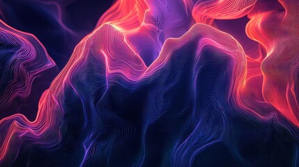 Wall Mural - chaotic lines forming abstract patterns with gradient lighting and texture