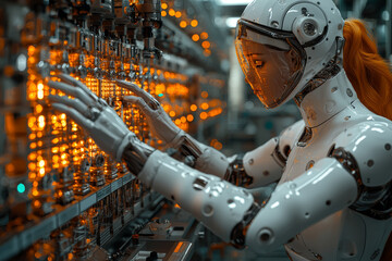 Poster - ai conducting virtual science experiments for students, allowing hands-on learning without a physica