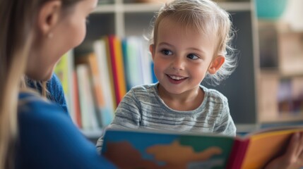 Poster - A parent nurturing a child's creativity through interactive digital art lessons with augmented reality tools, Creative education scene, Augmented reality style