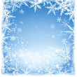 © Svetlanamax - Sparkling snowflakes on a bright blue winter background