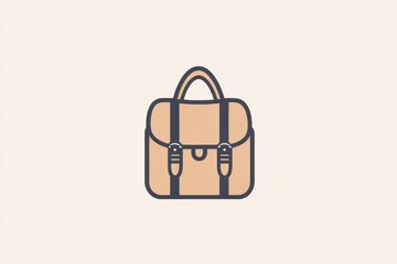 Poster - This clean and stylish backpack icon captures the essence of adventure and exploration through its minimalist lines and design. Generative AI