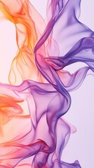 Wall Mural - flowing gradient curves with sharp edges and soft light reflections