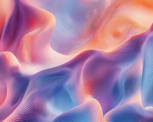 Wall Mural - flowing gradient patterns with soft curves and dynamic color transitions