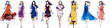 © VicPhoto - Boceto de diseño de moda con figurines y ropa colorida