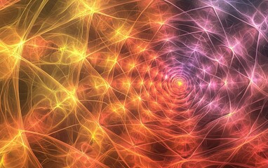 Poster - A vibrant abstract representation of energy patterns, swirling colors in dynamic motion, creating a mesmerizing visual experience