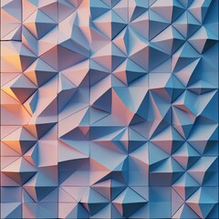 Wall Mural - sharp triangular geometric patterns with smooth gradients and shadows