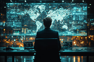 Poster - a ceo briefing the board on the importance of cybersecurity, demonstrating the need for executive-le