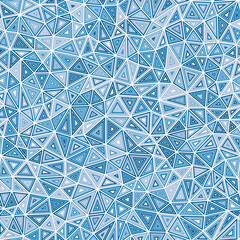 Poster - Triangle shapes background. Compact triangles size. Multiple repeated inner triangles. Multicolored style. Repeatable pattern. Artistic vector tiles. Seamless vector illustration.